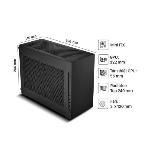 Vỏ case Lian Li A4H2O Black (PCIe 4.0 cable) - A4-H2O X4