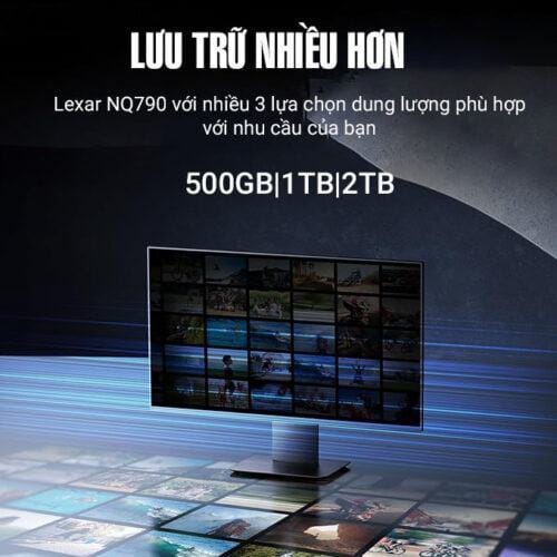 Ổ cứng SSD Lexar NQ790 1TB M.2 2280 PCIe 4x4 (Đọc 700MB/s - Ghi 6000MB/s) - (LNQ790X001T-RNNNG)