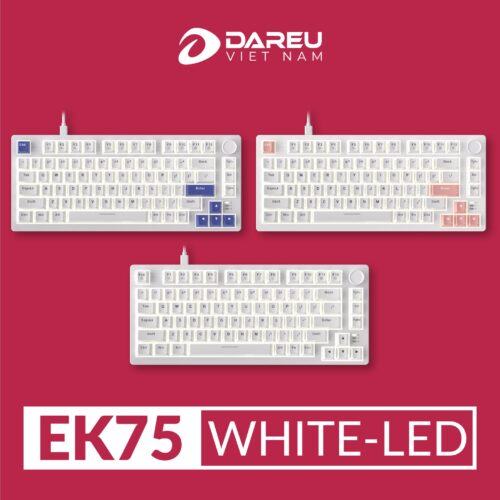 Bàn phím cơ DAREU EK75 Full white
