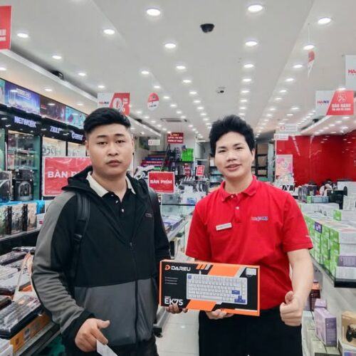 KHLMC Bàn phím cơ DAREU EK75 Full white