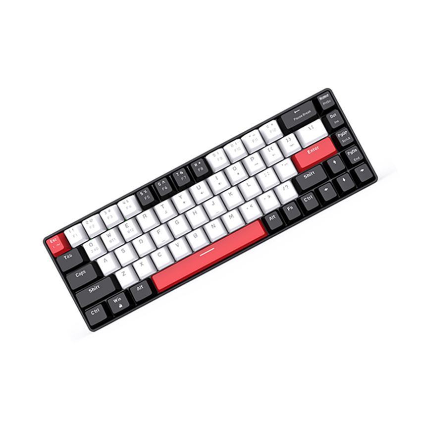 Bàn phím cơ không dây EDRA EK368L Black White Brown switch