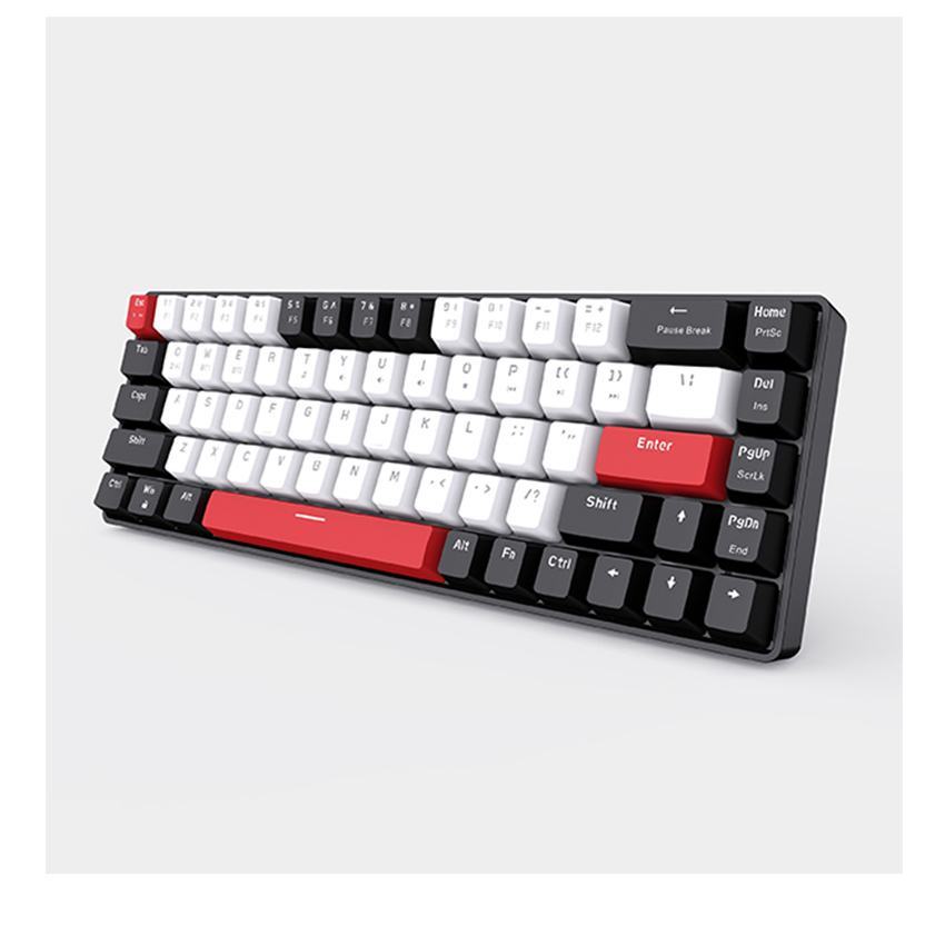 Bàn phím cơ không dây EDRA EK368L Black White Brown switch