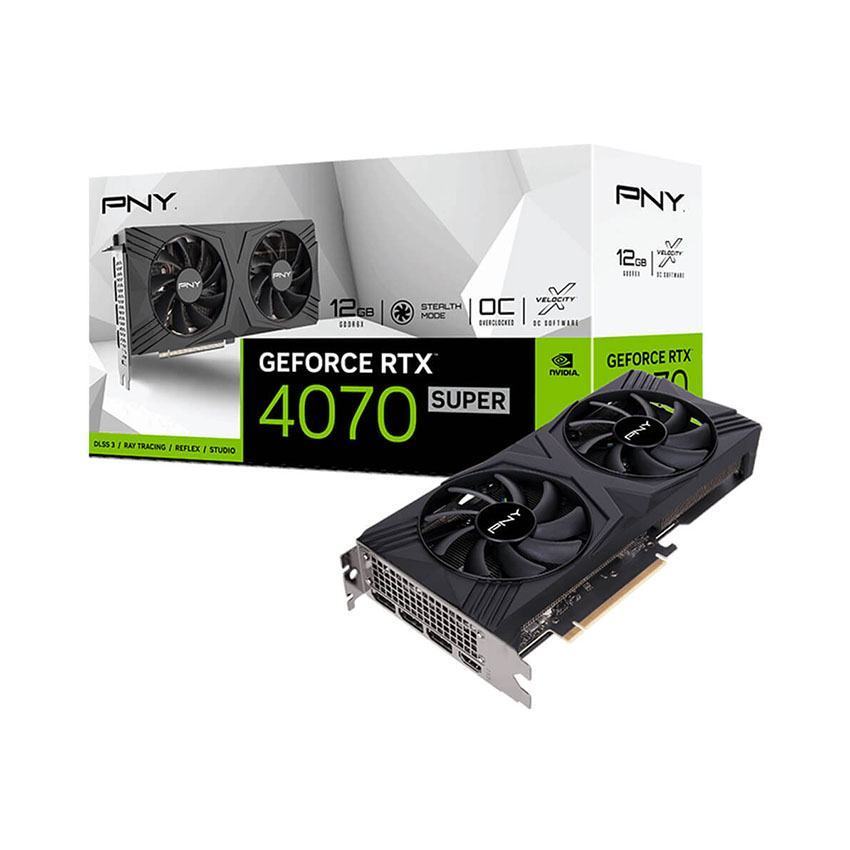 Card màn hình PNY RTX 4070 SUPER 12GB VERTO Overclocked Dual Fan DLSS 3