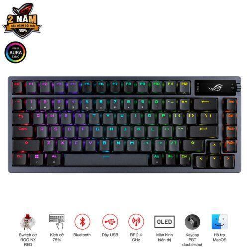 Bàn phím Gaming Asus ROG Azoth NX SM Black _ 90MP031B-BKUA01
