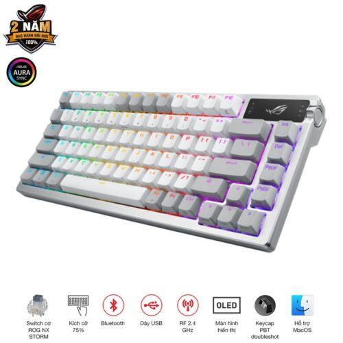 Bàn phím Gaming Asus ROG Azoth NX SM white
