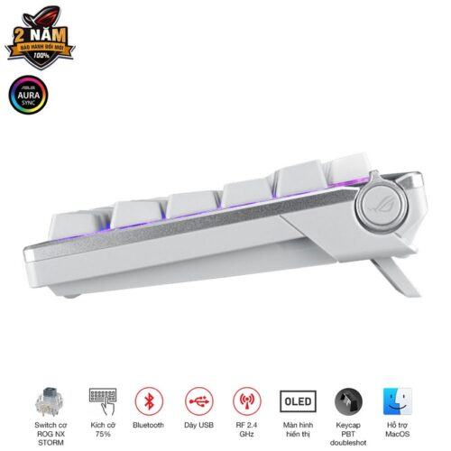 Bàn phím Gaming Asus ROG Azoth NX SM white