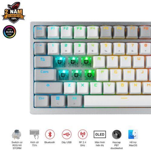 Bàn phím Gaming Asus ROG Azoth NX SM white