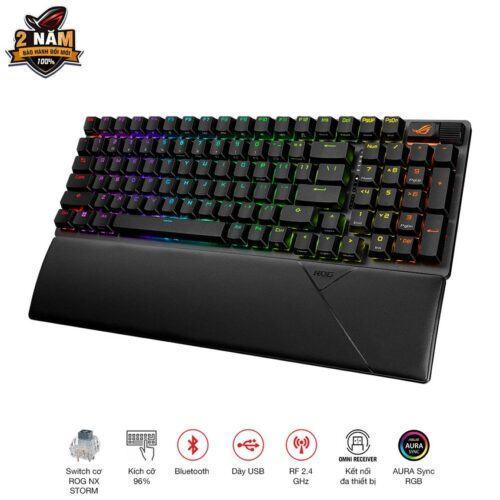 Bàn phím Gaming Asus ROG Strix Scope II 96 WL NX SM _ 90MP037B-BKUA00