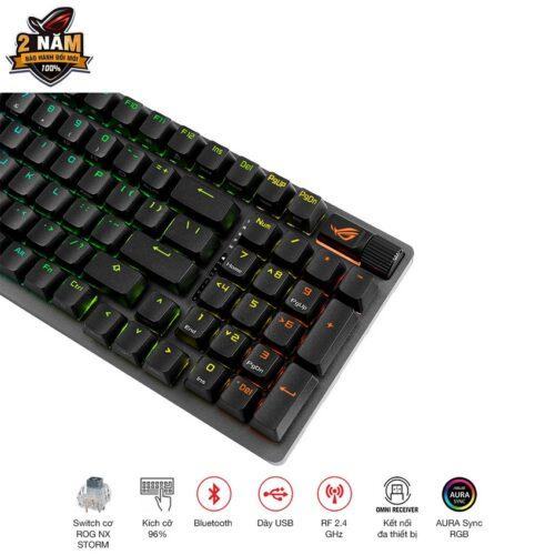 Bàn phím Gaming Asus ROG Strix Scope II 96 WL NX SM _ 90MP037B-BKUA00
