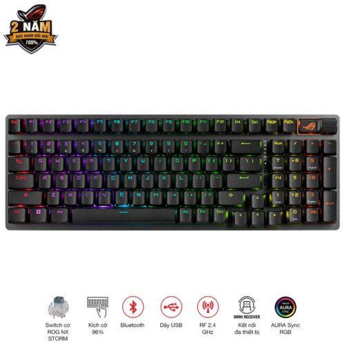Bàn phím Gaming Asus ROG Strix Scope II 96 WL NX SM _ 90MP037B-BKUA00