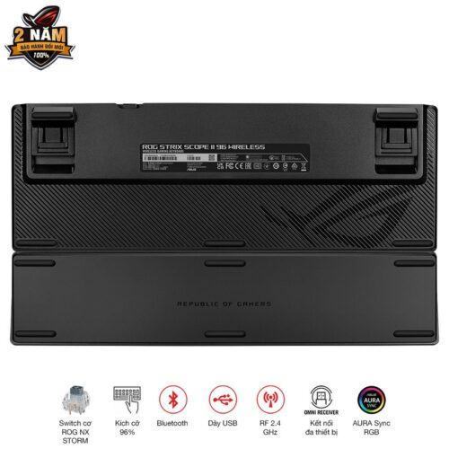 Bàn phím Gaming Asus ROG Strix Scope II 96 WL NX SM _ 90MP037B-BKUA00