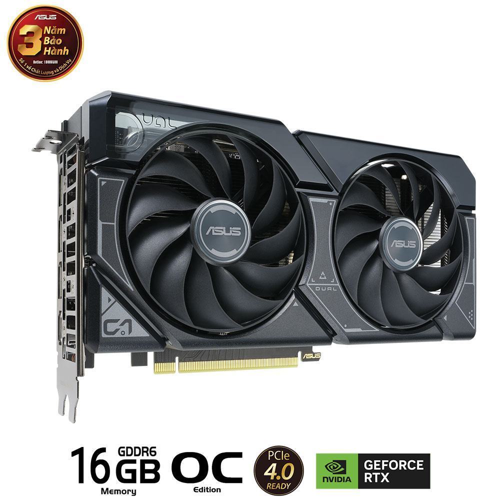 Card màn hình Asus DUAL-RTX 4060 Ti-O16G