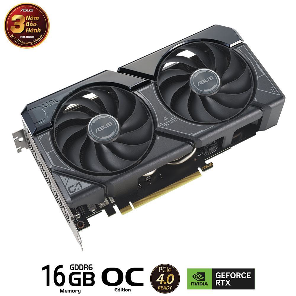 Card màn hình Asus DUAL-RTX 4060 Ti-O16G