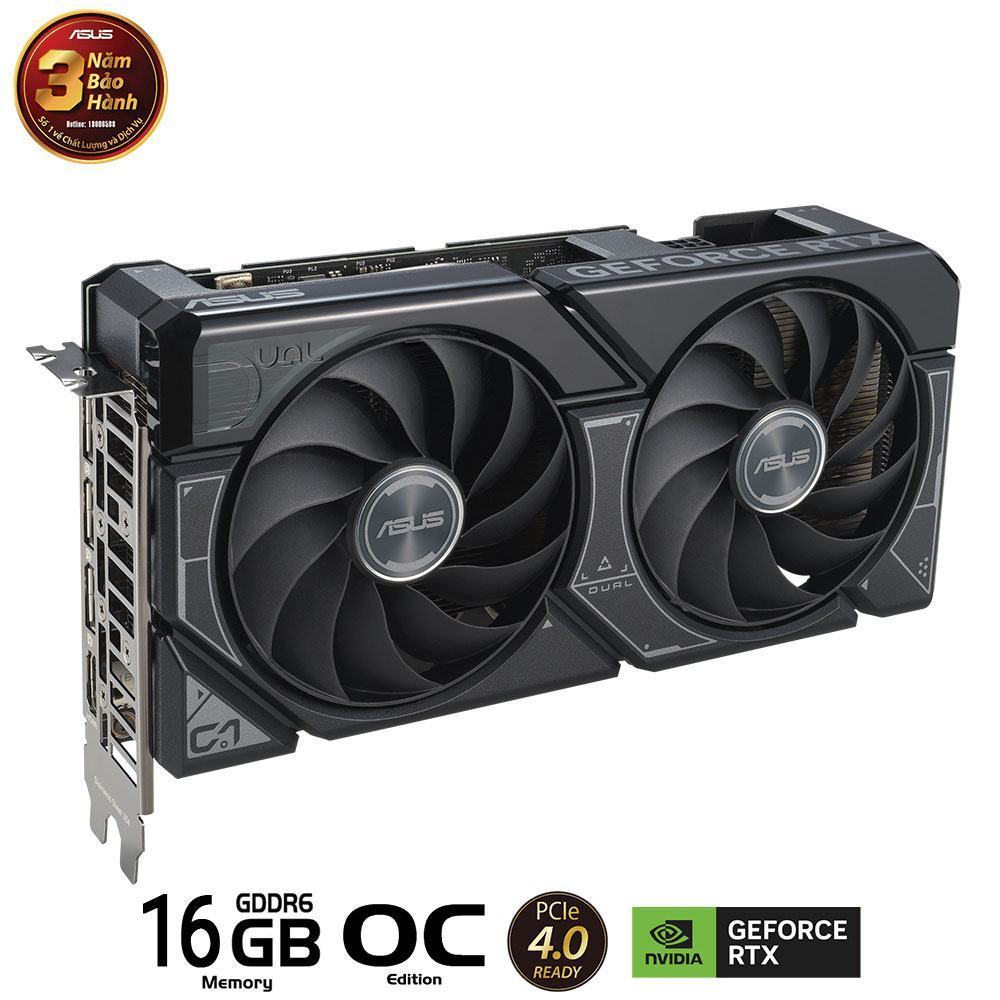 Card màn hình Asus DUAL-RTX 4060 Ti-O16G
