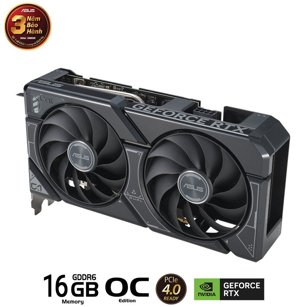 Card màn hình Asus DUAL-RTX 4060 Ti-O16G