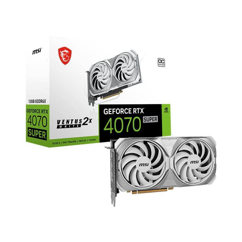 Card màn hình MSI RTX 4070 SUPER 12G VENTUS 2X White OC