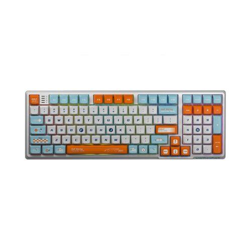 Bàn phím cơ Darmoshark K7 Pro Gulf Racing Gateron EF Switch 3 mode (Có dây + Wireless 2.4GHz + Bluetooth 5.0)