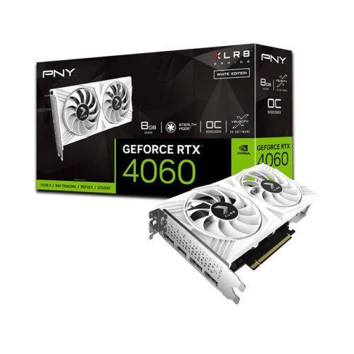 Card màn hình PNY RTX 4060 8GB VERTO Dual fan OC WHITE