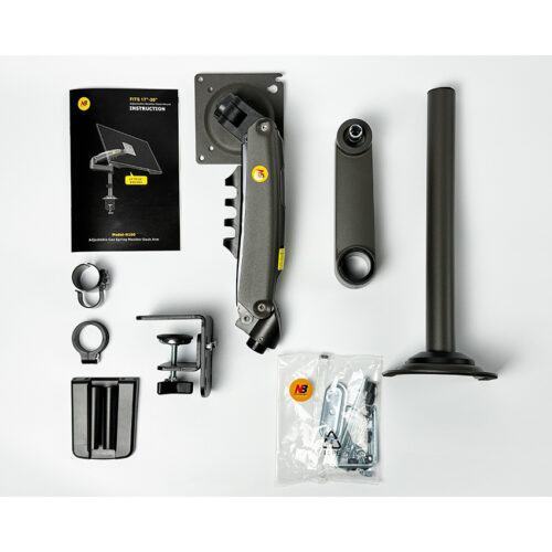 Giá treo màn hình gắn bàn North Bayou H100 Màu Xám