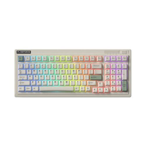 Bàn phím cơ FL-Esports OG98 Classic White 3 mode Kailh Coolmint V2 switch Led RGB