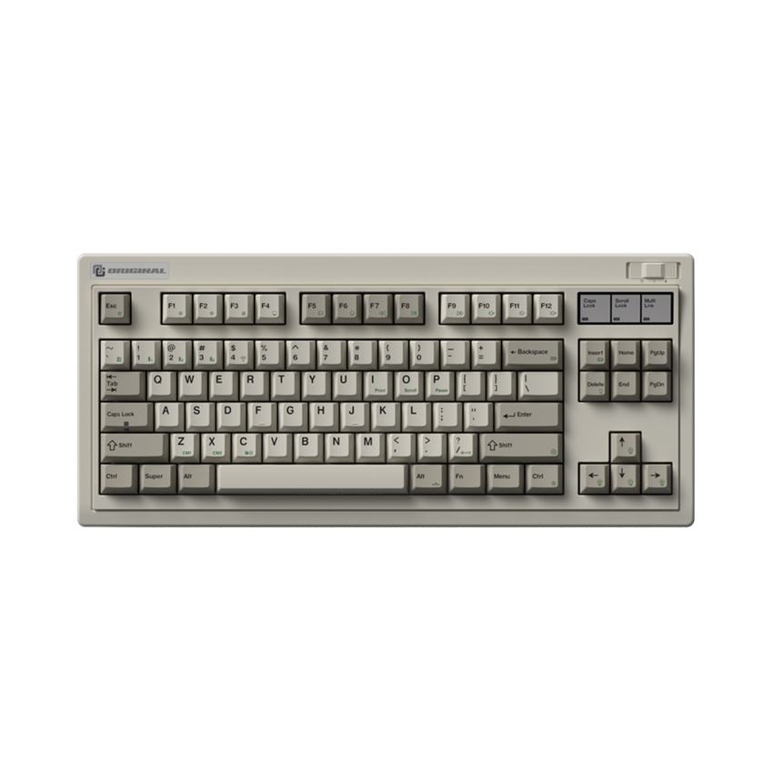 Bàn phím cơ FL-Esports OG87 Retro Grey 3 mode Kailh Coolmint V2 switch Led RGB (USB Type-C, 2.4G, Bluetooth)