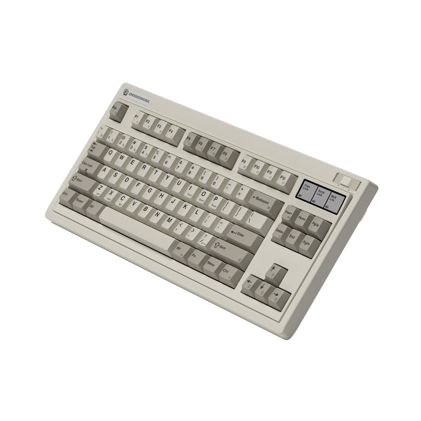 Bàn phím cơ FL-Esports OG87 Retro Grey 3 mode Kailh Ice Silver switch Led RGB