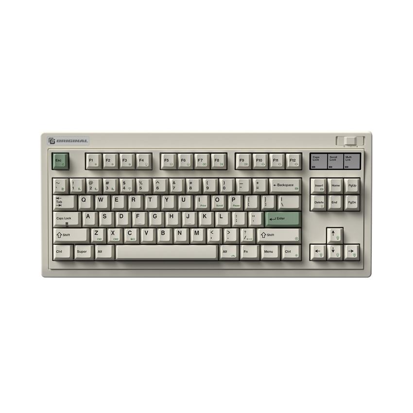 Bàn phím cơ FL-Esports OG87 Classical White 3 mode Kailh Ice Silver switch Led RGB (USB Type-C, 2.4G, Bluetooth)