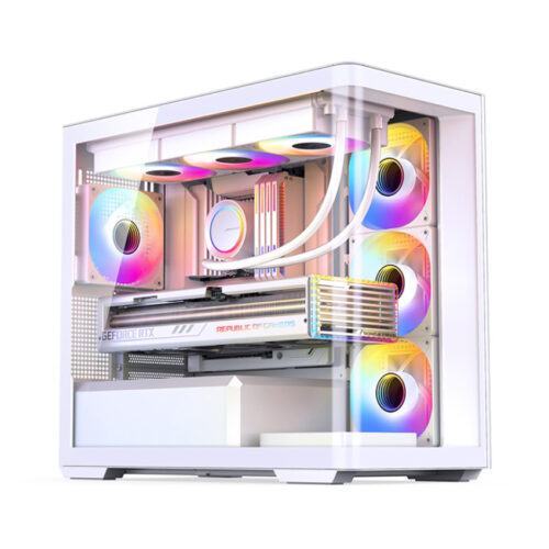 Vỏ case JONSBO D300 WHITE (mATX/Mid Tower/Màu Trắng/Kính Cong)