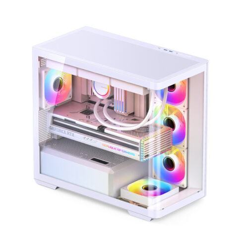 Vỏ case JONSBO D300 WHITE (mATX/Mid Tower/Màu Trắng/Kính Cong)