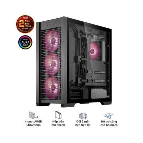 Vỏ Case Asus TUF Gaming GT302 ARGB Black (eATX/Full Tower/ Màu Đen)