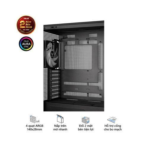 Vỏ Case Asus TUF Gaming GT302 ARGB Black (eATX/Full Tower/ Màu Đen)