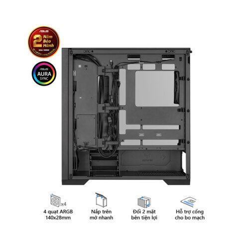 Vỏ Case Asus TUF Gaming GT302 ARGB Black (eATX/Full Tower/ Màu Đen)