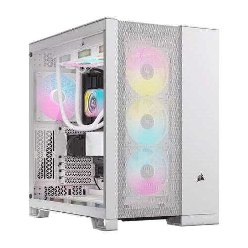 Vỏ máy tính Corsair 6500D Airflow Tempered Glass White (mATX/Mid tower/Màu Trắng)