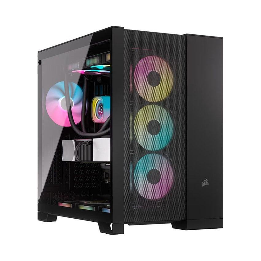 Vỏ máy tính Corsair 6500X Airflow Tempered Glass Black (mATX/Mid tower/Màu Đen)