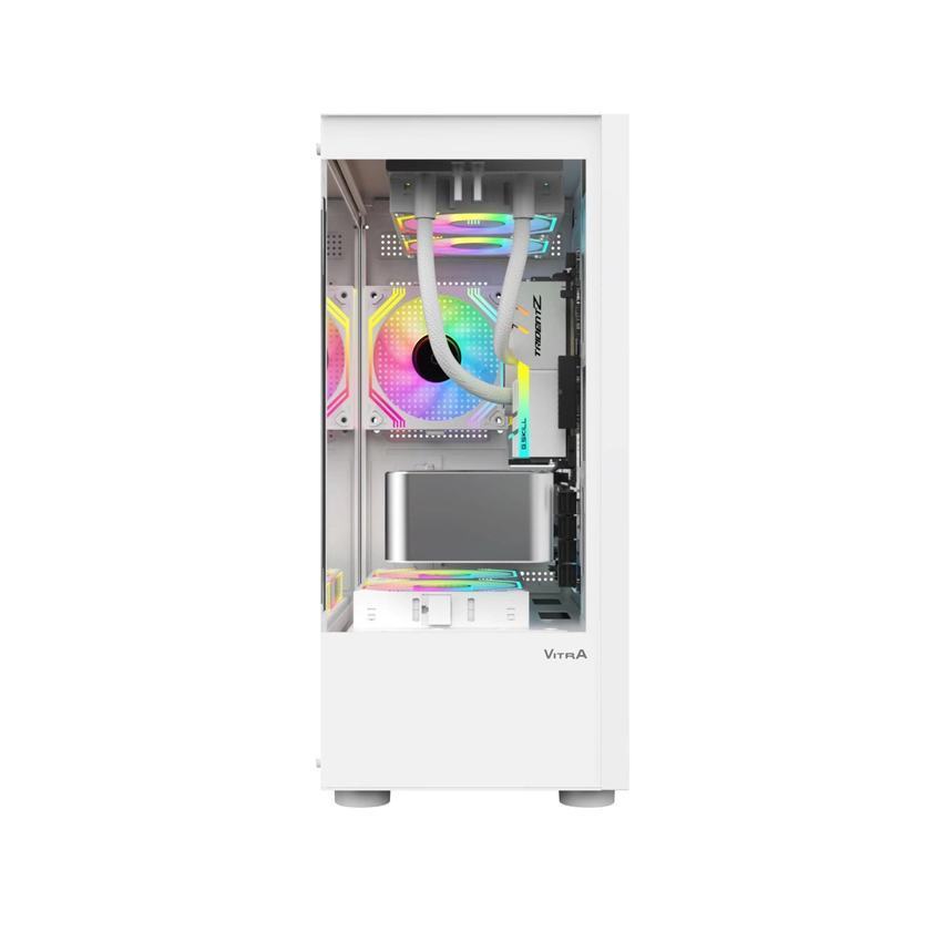 Vỏ Case VITRA ATLANTIS X6 3Fan RGB White (MATX/Màu Trắng/Rad 240) (