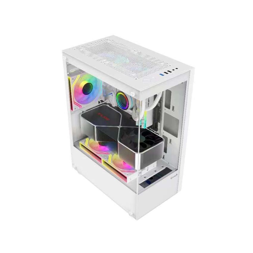 Vỏ Case VITRA ATLANTIS X6 3Fan RGB White (MATX/Màu Trắng/Rad 240) (