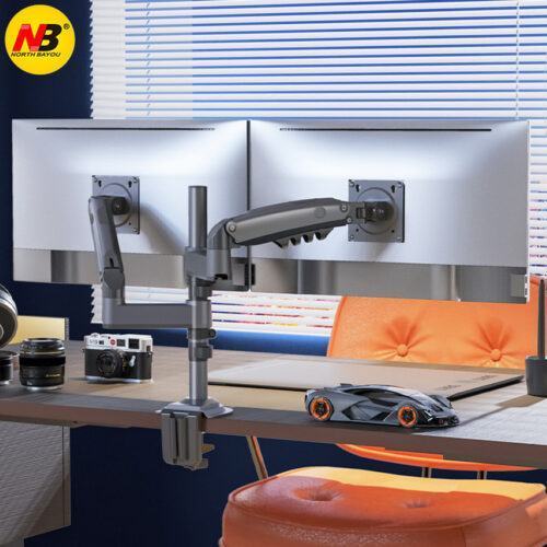 Giá treo 2 màn hình North Bayou H180 màu xám