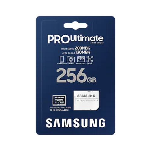 Thẻ nhớ MicroSD Samsung PRO Ultimate - 256GB Class3, U3, V30, A2