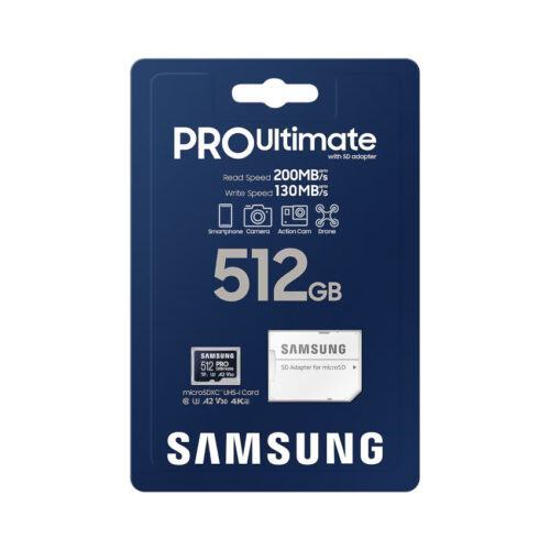 Thẻ nhớ MicroSD Samsung PRO Ultimate - 512GB Class3, U3, V30, A2