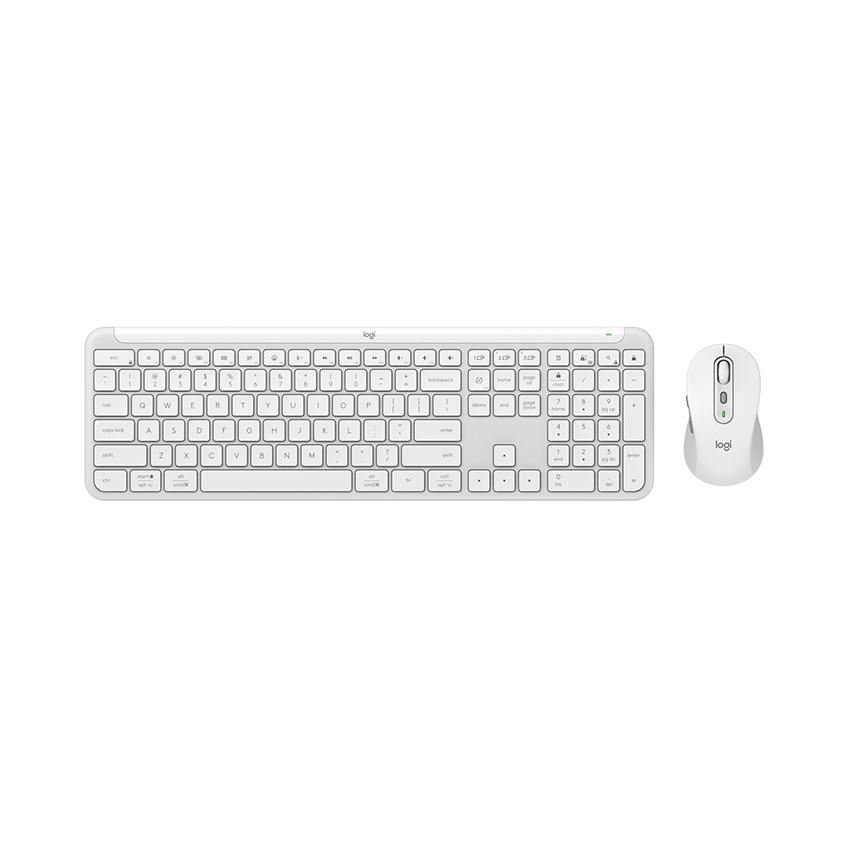 Bộ bàn phím chuột không dây Logitech Signature Slim Combo MK950 Off White (Wireless Logi Bolt/Bluetooth/Trắng)