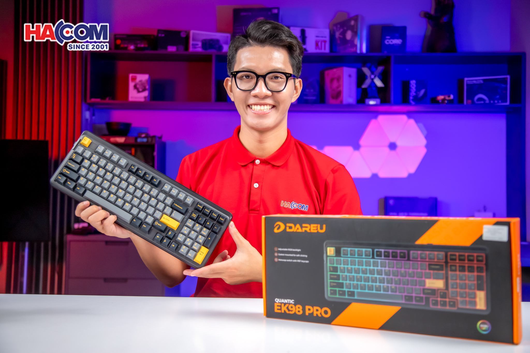 Bàn phím cơ DareU EK98 Pro Black Golden