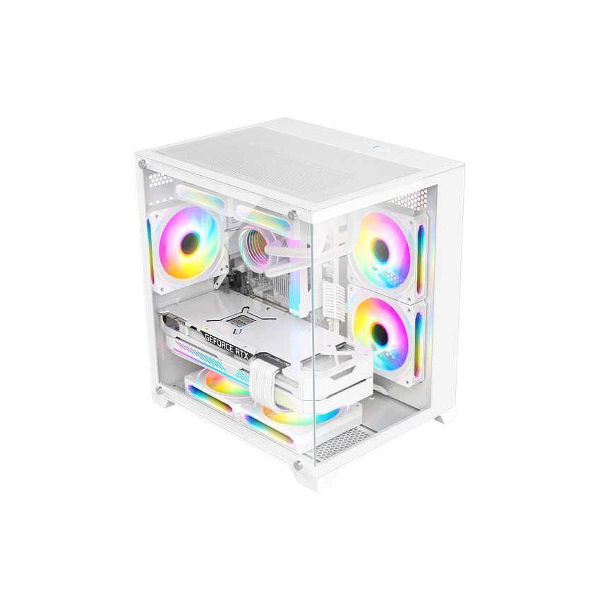 Vỏ Case MAGIC AQUA-M WHITE ULTRA (mATX/Mid Tower/Màu trắng)