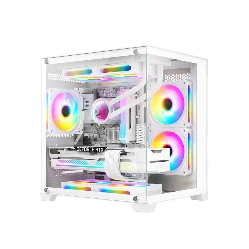 Vỏ Case MAGIC AQUA-M WHITE ULTRA (mATX/Mid Tower/Màu trắng)