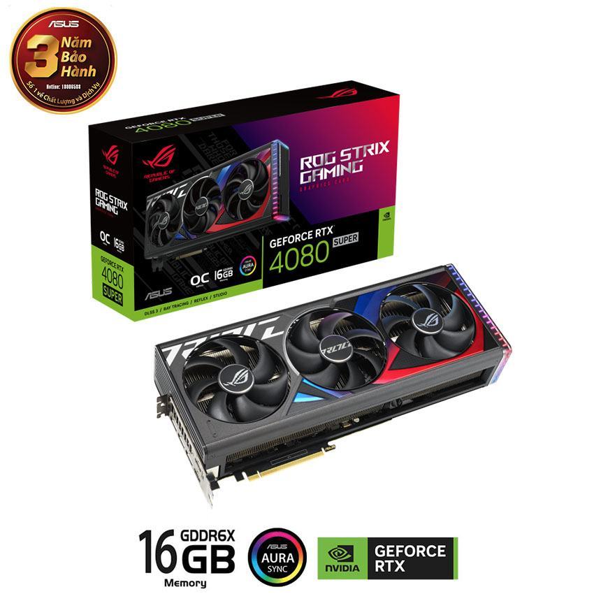 Card màn hình Asus ROG STRIX RTX 4080 SUPER-16G-GAMING