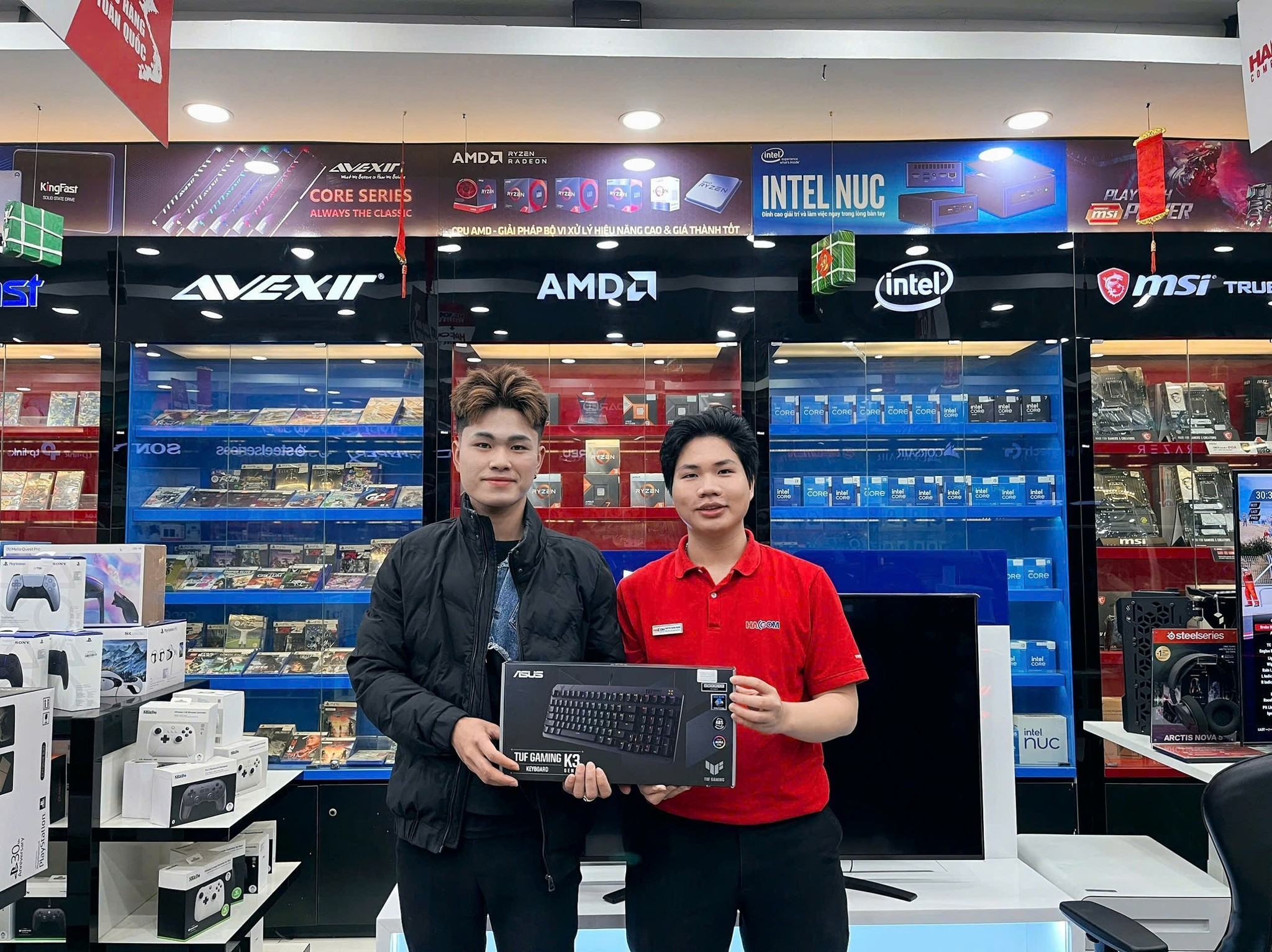 KHLMC Bàn phím cơ Asus TUF K3 Gen II Black (USB/Optical Blue Switch/ABS/RGB)