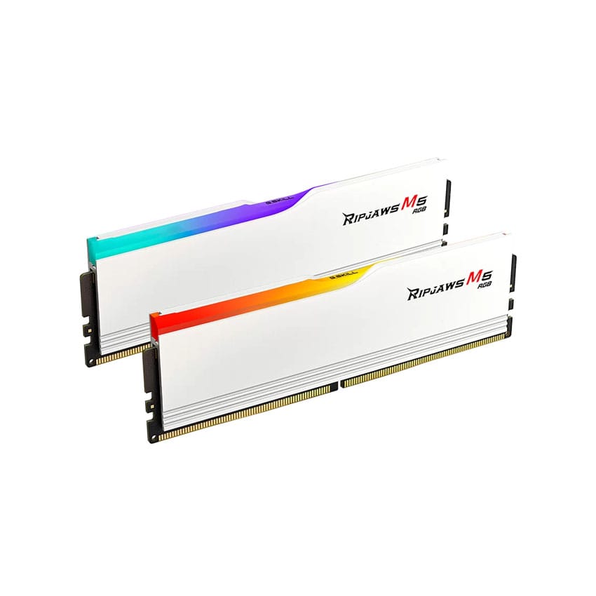 Ram Desktop Gskill Ripjaws M5 RGB White (F5-5200J4040A16GX2-RM5RW) 32GB (2x16GB) DDR5 5200 MHz