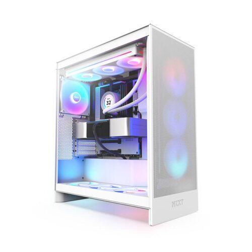 Vỏ máy tính NZXT H7 2024 FLOW RGB WHITE (ATX/Mid Tower/3 fan ARGB)
