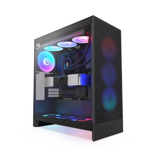 Vỏ máy tính NZXT H7 2024 FLOW RGB Black (ATX/Mid Tower/3 fan ARGB)