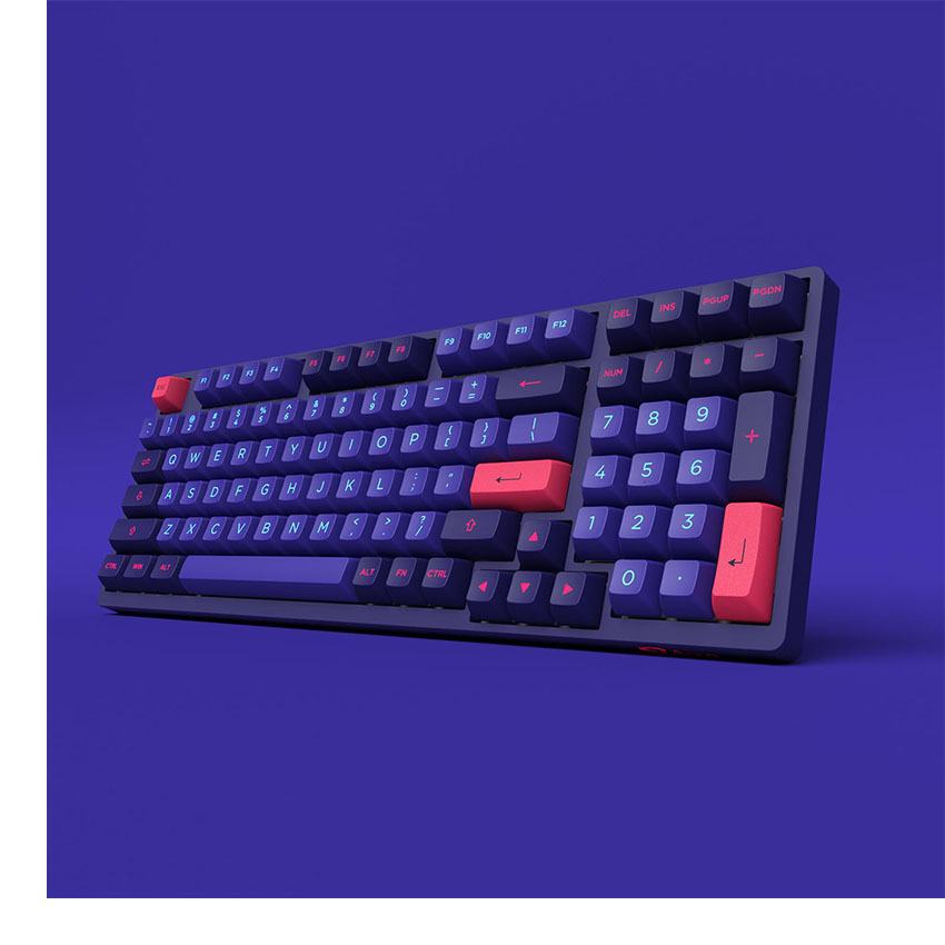 àn phím cơ AKKO 3098 NEON (PBT Double Shot/Rainbow LED/ASA profile)