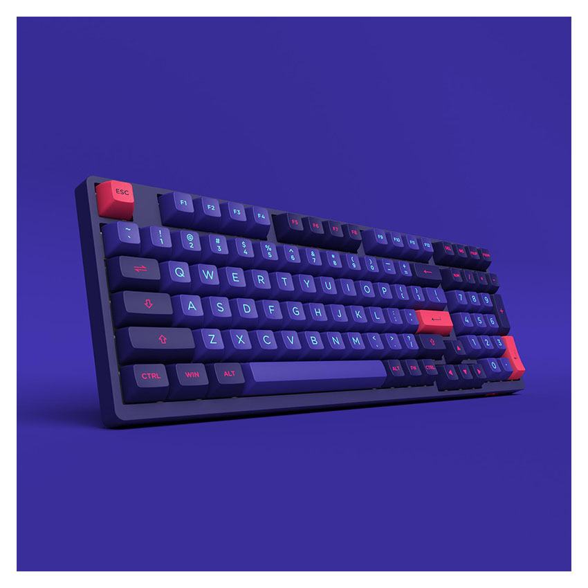 àn phím cơ AKKO 3098 NEON (PBT Double Shot/Rainbow LED/ASA profile)